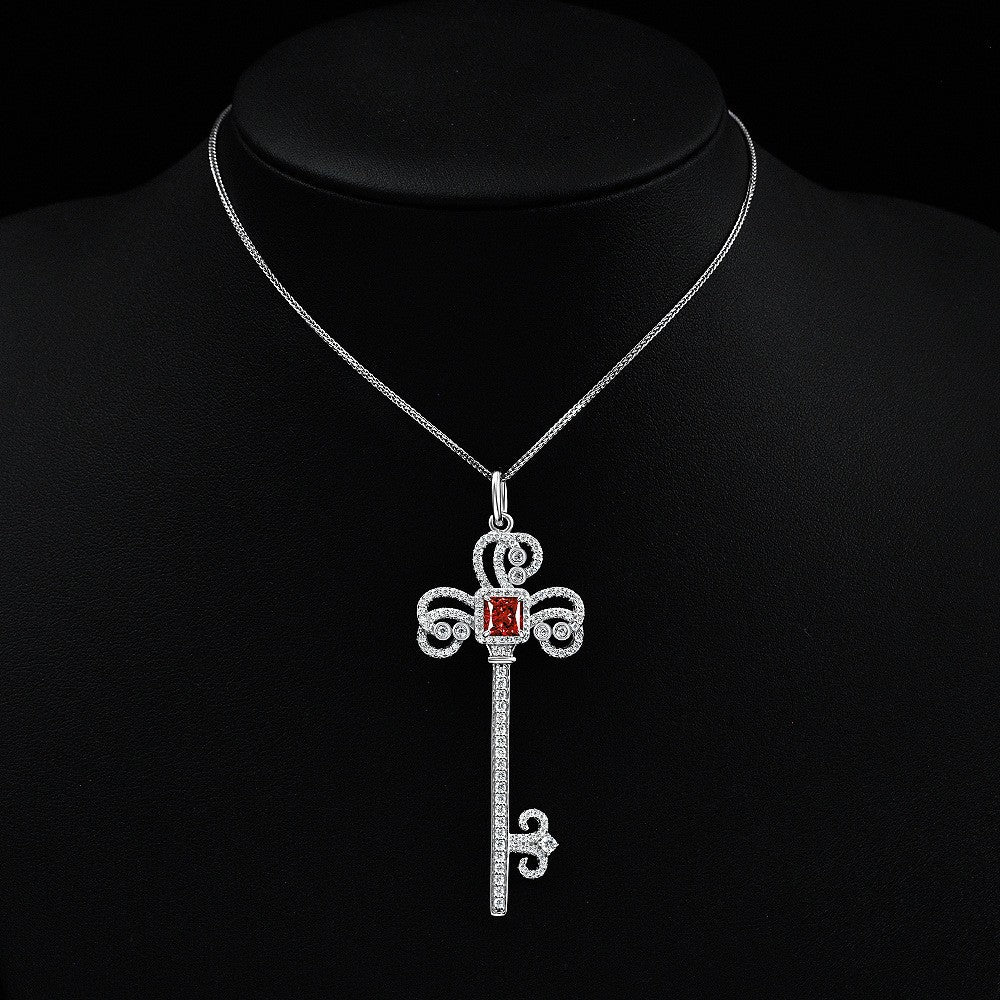 2025 New 1.5Ct Square 6x6mm Ice-Cut Iris Pendant High-Carbon Diamond 925 Silver Necklace, 60cm