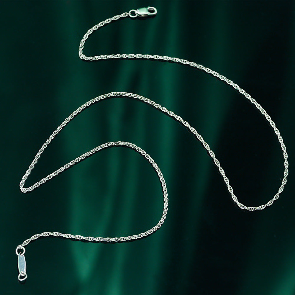 2025 New S925 Silver Double Cross Versatile Necklace, 45cm