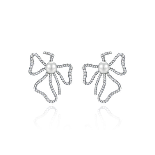 925 Sterling Silver Earrings Natural Pearl Stud Earrings - Elegant & Versatile Daily Wear