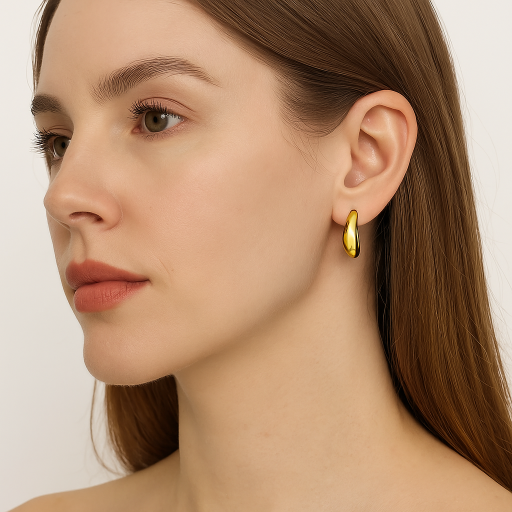 18k Gold plated earrings hoop
