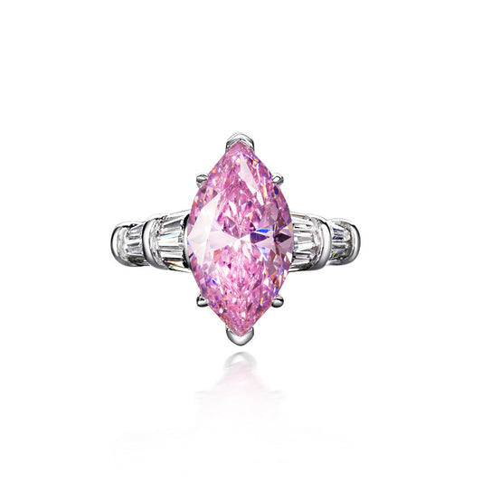 3Ct Marquise 8x14mm High-Carbon Diamond S925 Silver Ring for Women