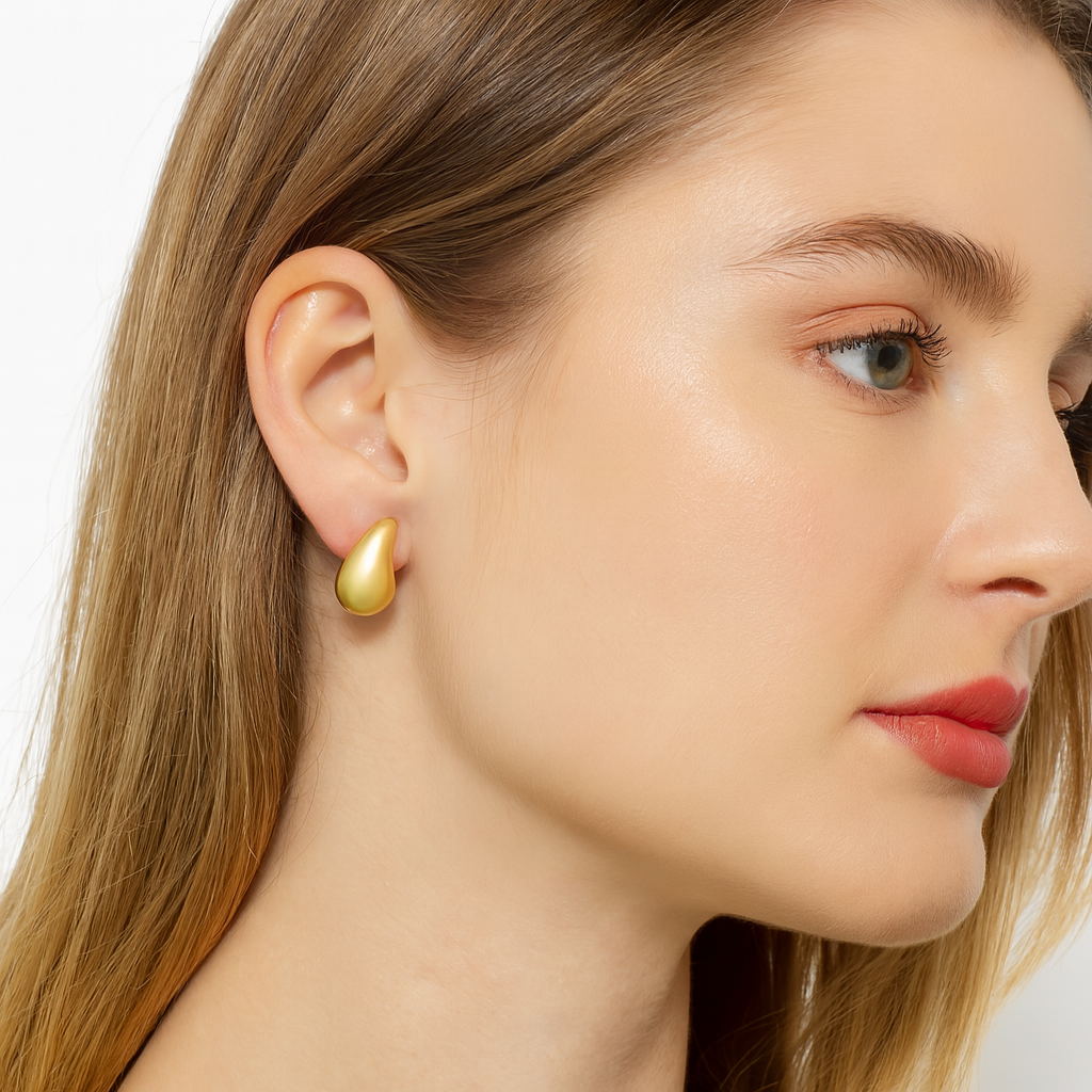 18k Gold plated earrings waterdrop