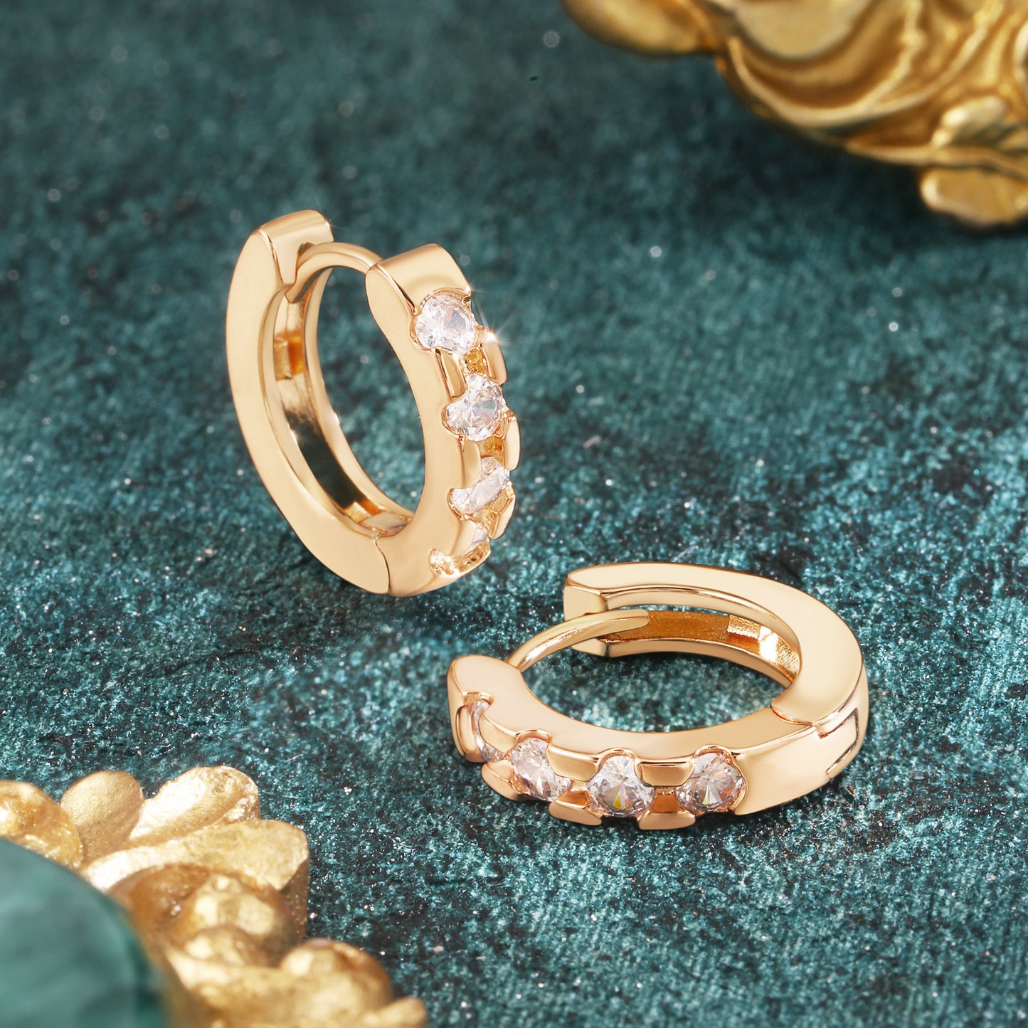 18k Gold plated earrings clip style