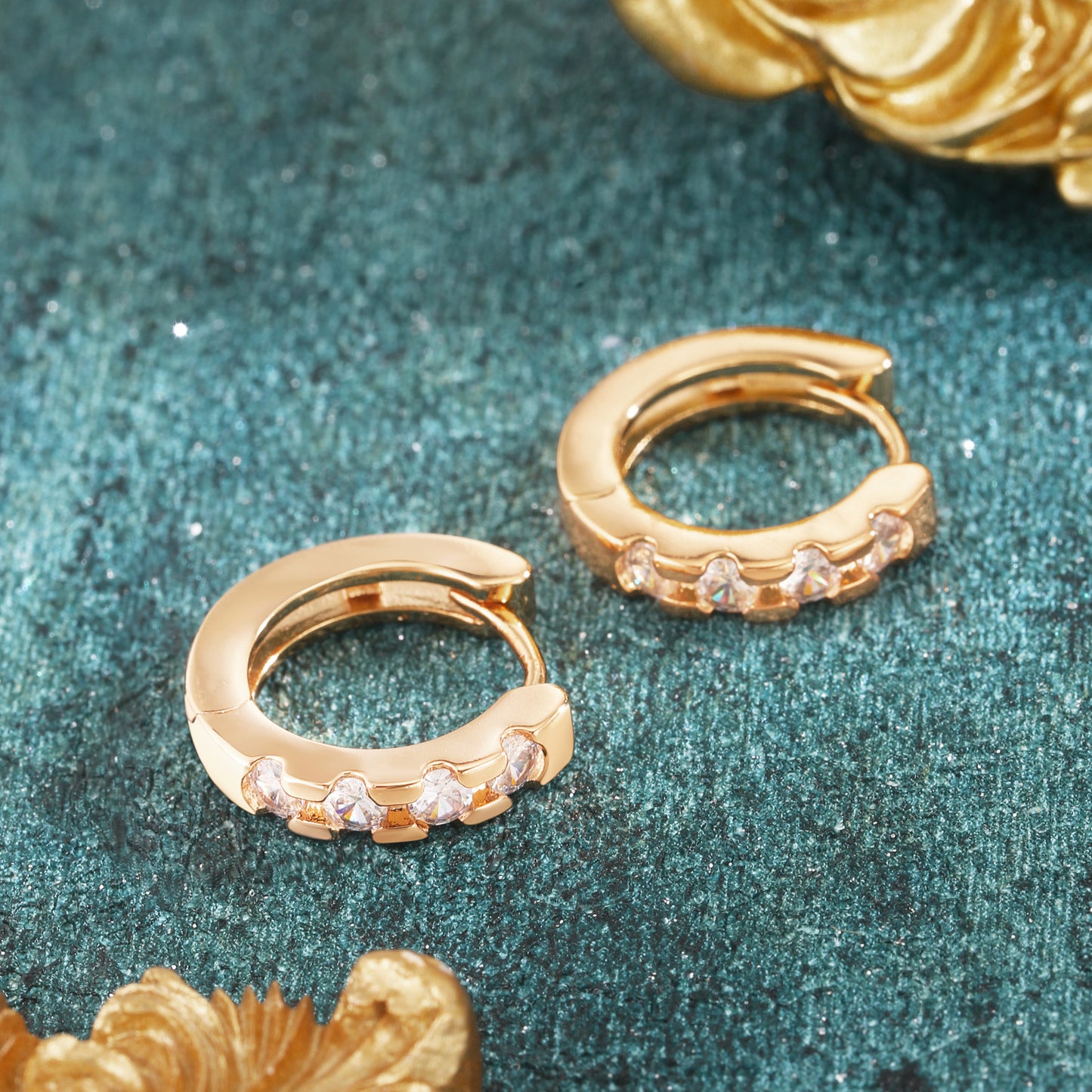 18k Gold plated earrings clip style