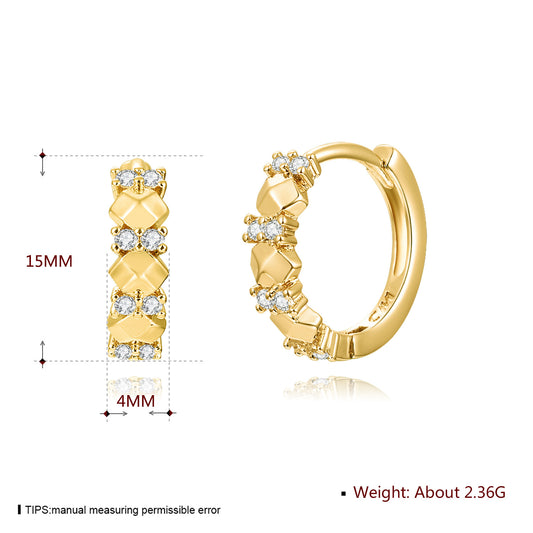 18k Gold plated earrings geometric style