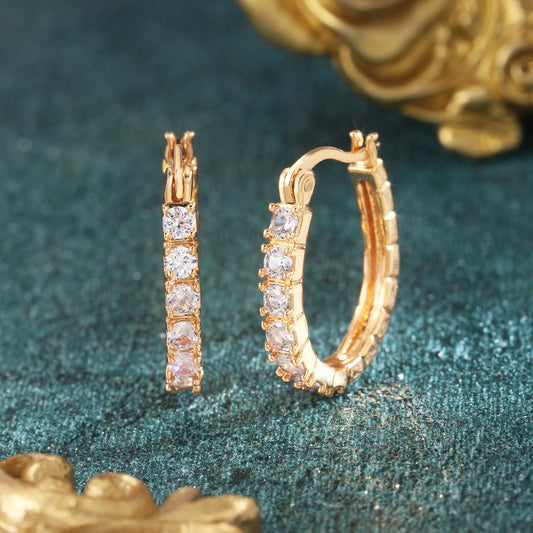 18k Gold plated earrings shining