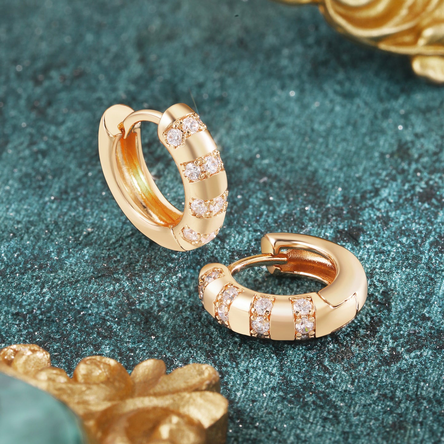 18k Gold plated earrings classic clip style