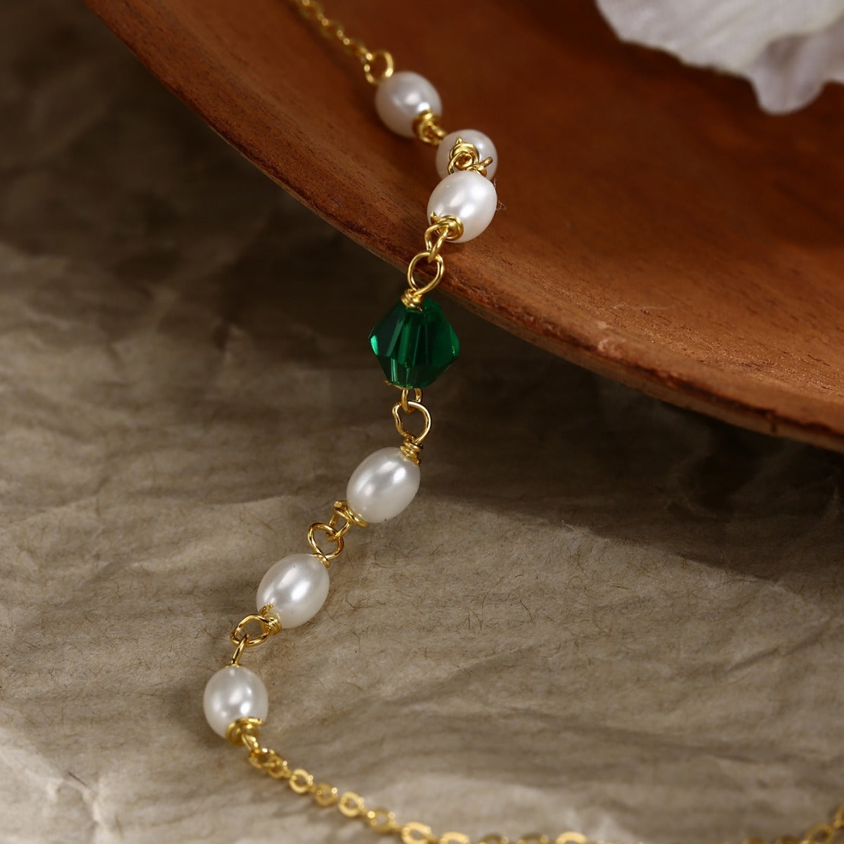 Pearl Bracelet Sterling Silver Bracelet 18K Gold Plated Ring