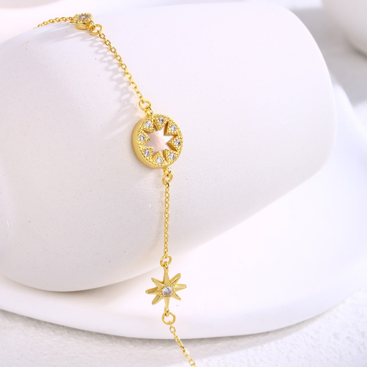Star Bracelet Sterling Silver Bracelet 18K Gold Plated Bracelet