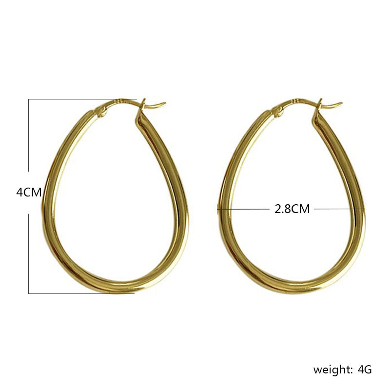 Hoop Earrings Sterling Silver Earrings 18K Gold Plated Earrings