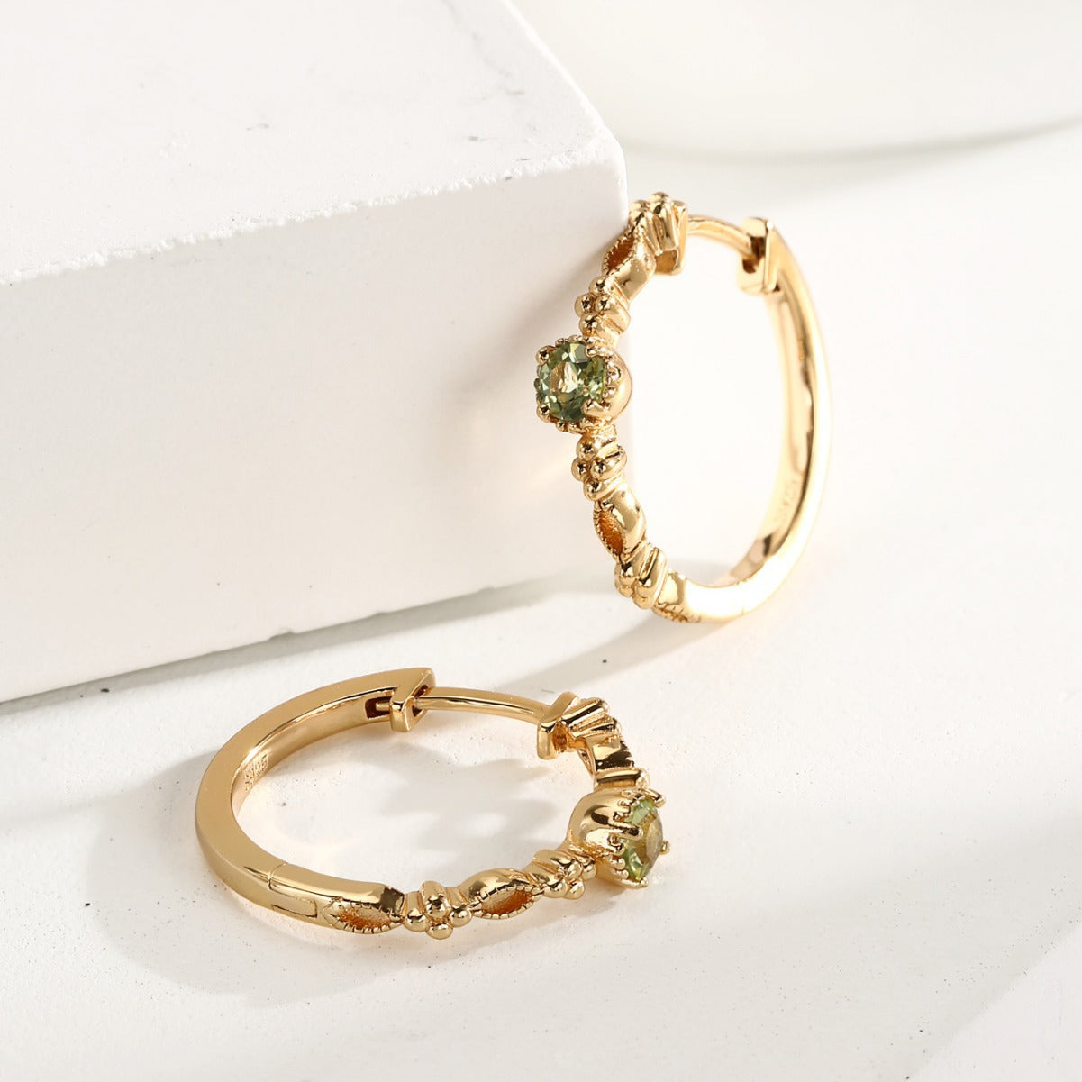 Sterling Silver Earrings 18K Gold Plated Earrings
