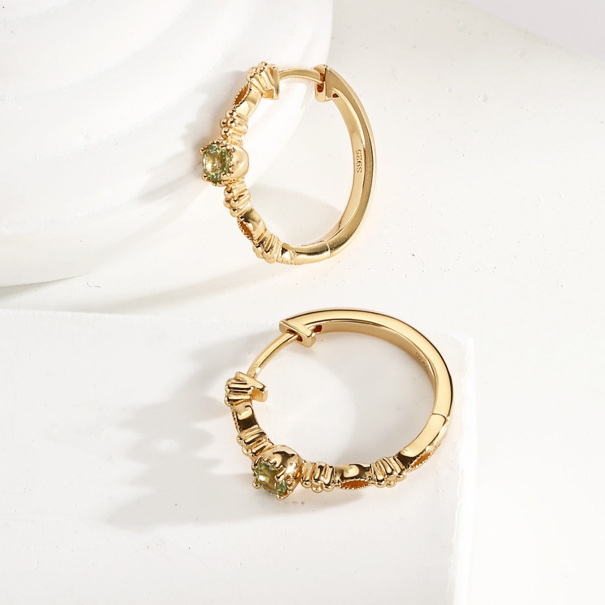 Sterling Silver Earrings 18K Gold Plated Earrings