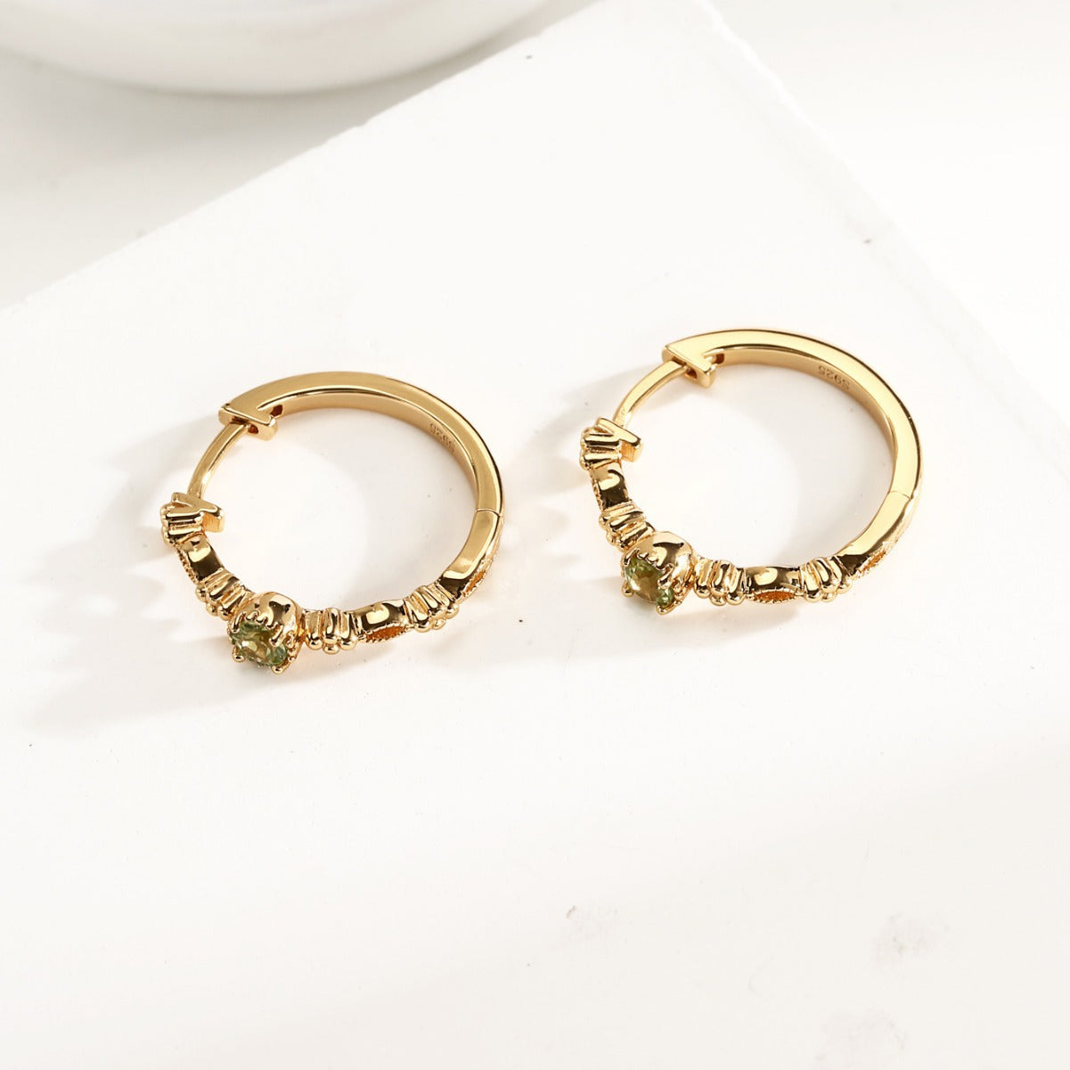 Sterling Silver Earrings 18K Gold Plated Earrings