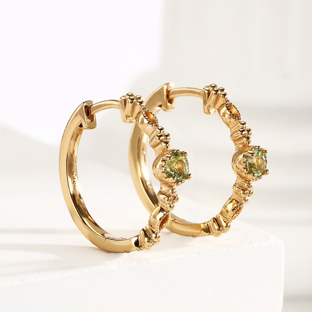 Sterling Silver Earrings 18K Gold Plated Earrings