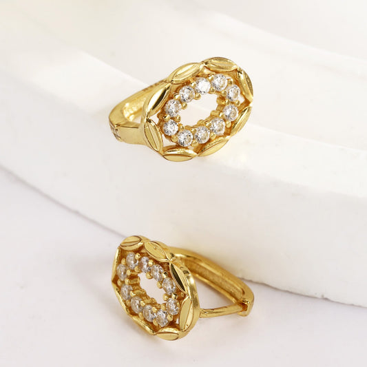 Huggie Earrings Sterling Silver Earrings 18K Gold Plated Earrings