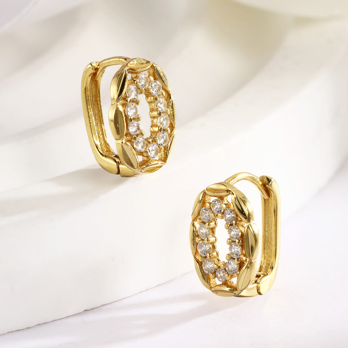 Huggie Earrings Sterling Silver Earrings 18K Gold Plated Earrings