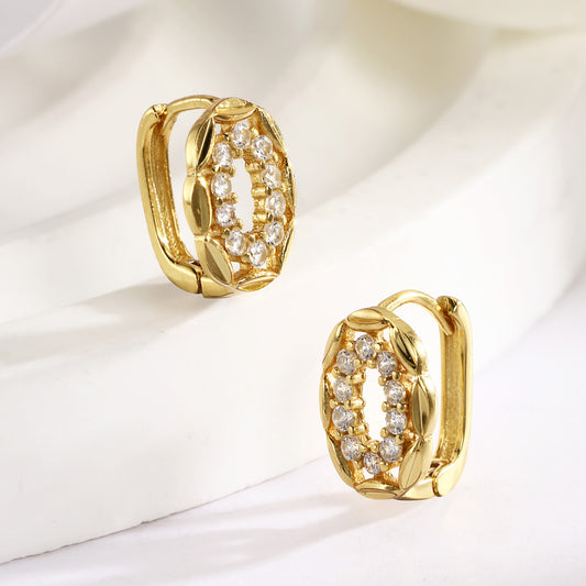 Huggie Earrings Sterling Silver Earrings 18K Gold Plated Earrings