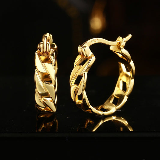Sterling Silver Earrings 18K Gold Plated Earrings Huggie Earrings Hoop Earrings