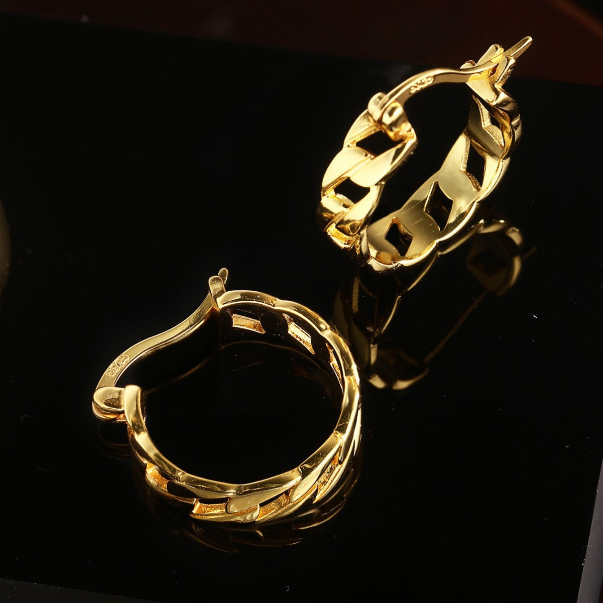Sterling Silver Earrings 18K Gold Plated Earrings Huggie Earrings Hoop Earrings
