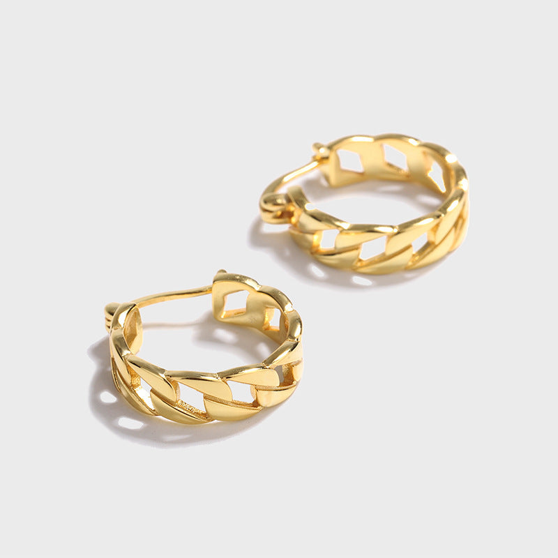 Sterling Silver Earrings 18K Gold Plated Earrings Huggie Earrings Hoop Earrings