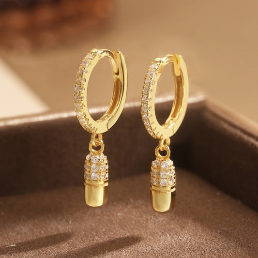 Sterling Silver Earrings 18K Gold Plated Earrings Drop Earrings Hoop Earrings