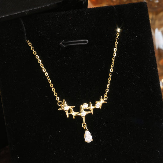 Star Necklace Sterling Silver Necklace 18K Gold Plated Necklace
