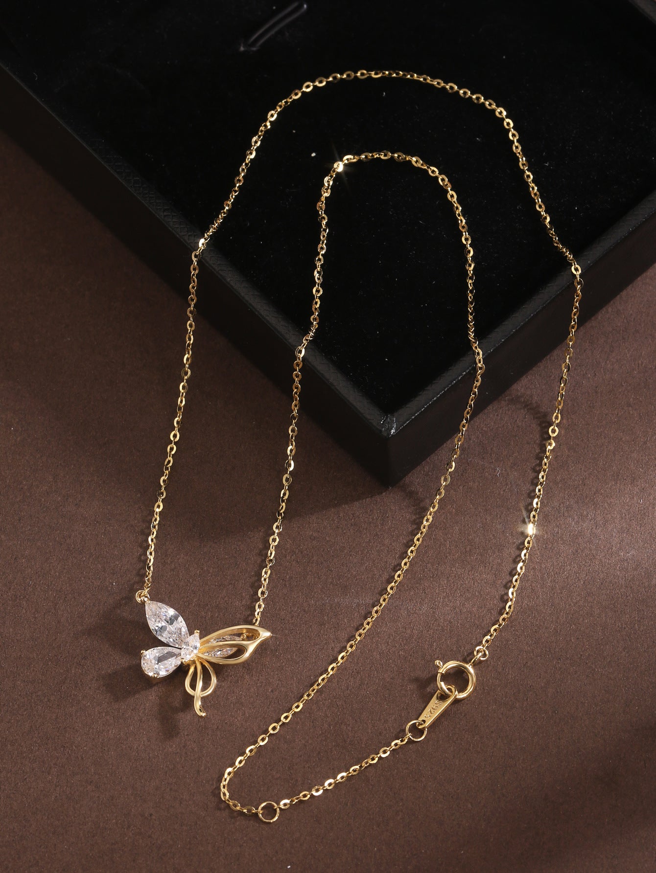 Butterfly Necklace Sterling Silver Necklace 18K Gold Plated Necklace
