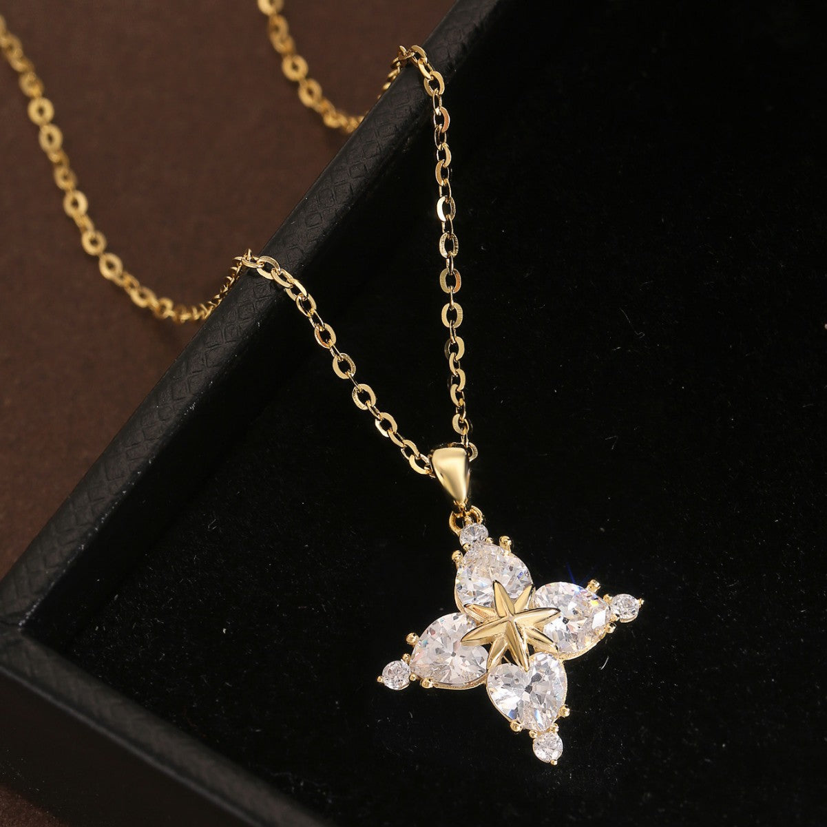 Star Necklace Sterling Silver Necklace 18K Gold Plated Necklace