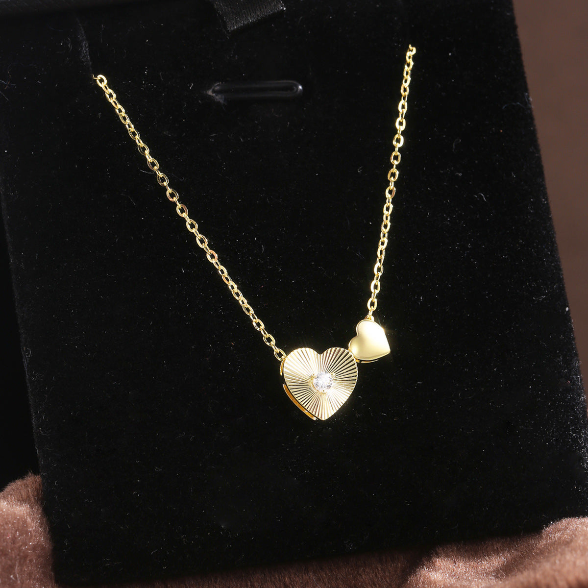 Heart Necklace Sterling Silver Necklace 18K Gold Plated Necklace