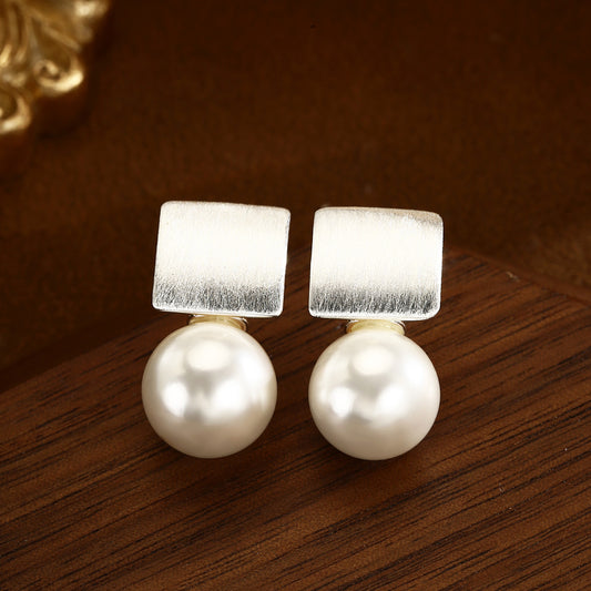 Pearl Earrings Sterling Silver Earrings Drop Earrings