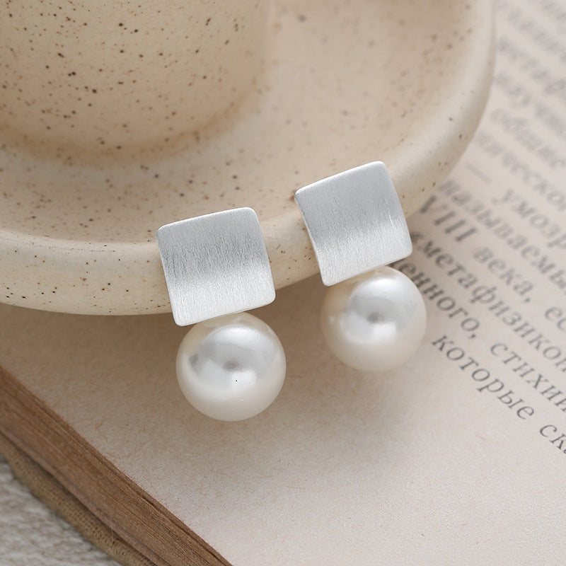 Pearl Earrings Sterling Silver Earrings Drop Earrings