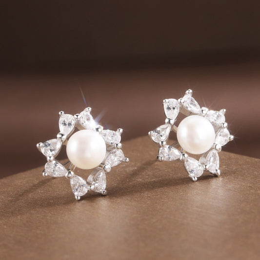 Freshwater Pearl Earrings Sterling Silver Earrings