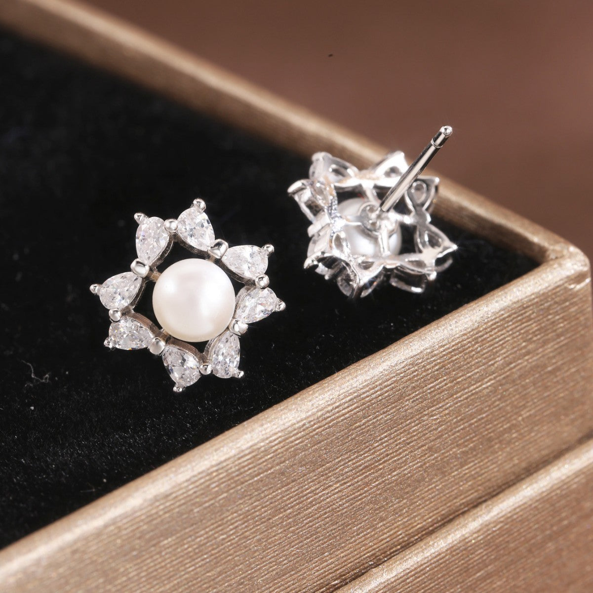 Freshwater Pearl Earrings Sterling Silver Earrings