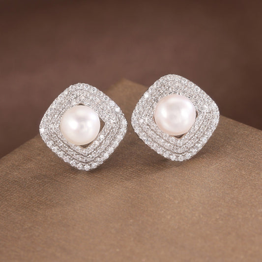 Freshwater Pearl Earrings Sterling Silver Earrings