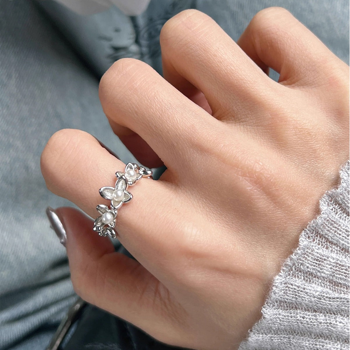 Butterfly Ring Sterling Silver Ring Fine Ring