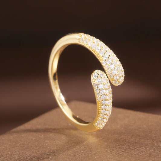 Ring Sterling Silver Ring 18K Gold Plated Ring