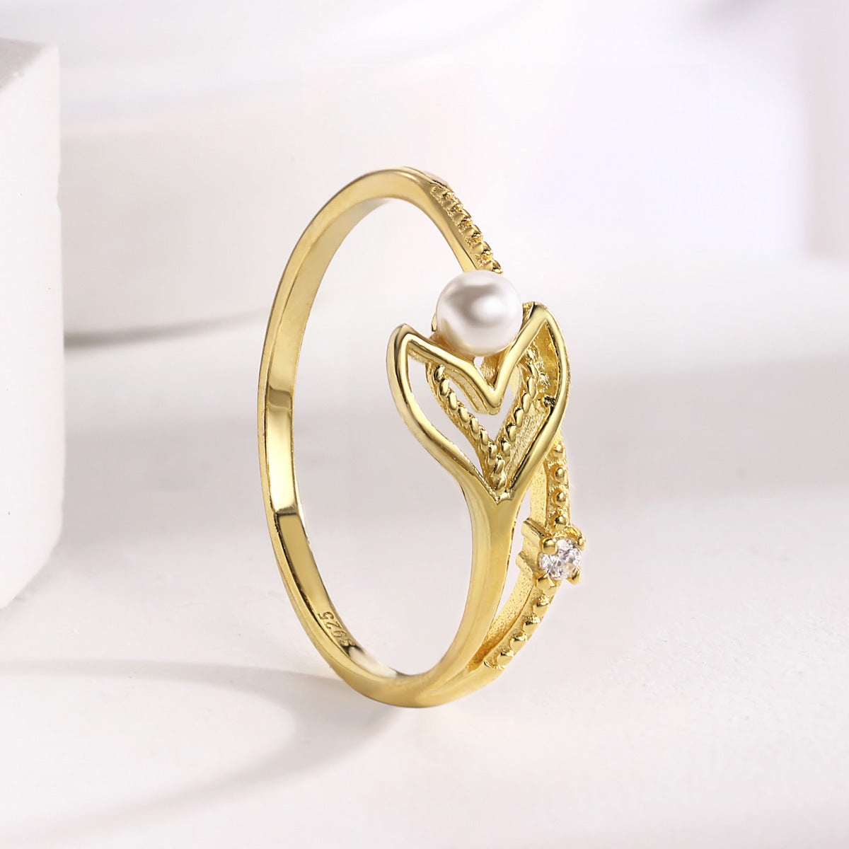 Mermaid Ring Sterling Silver Ring 18K Gold Plated Ring