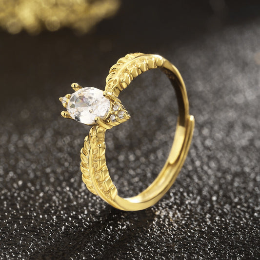 Sterling Silver Ring 18K Gold Plated Ring