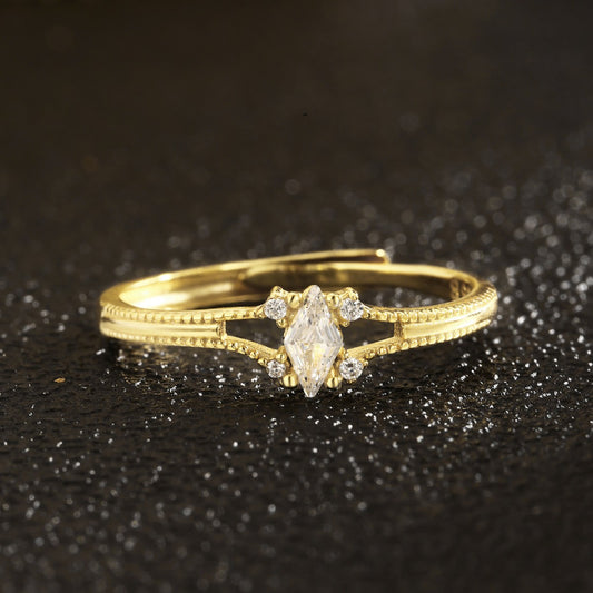 Sterling Silver Ring 18K Gold Plated Ring