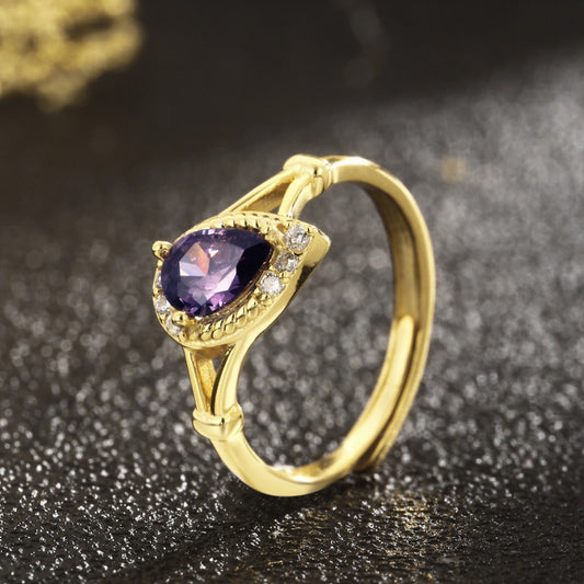 Sterling Silver Ring 18K Gold Plated Ring