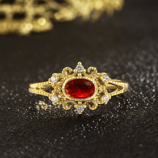Sterling Silver Ring 18K Gold Plated Ring