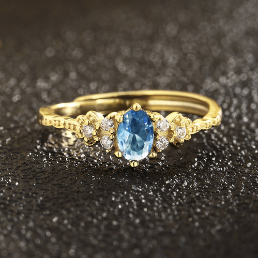 Sterling Silver Ring 18K Gold Plated Ring