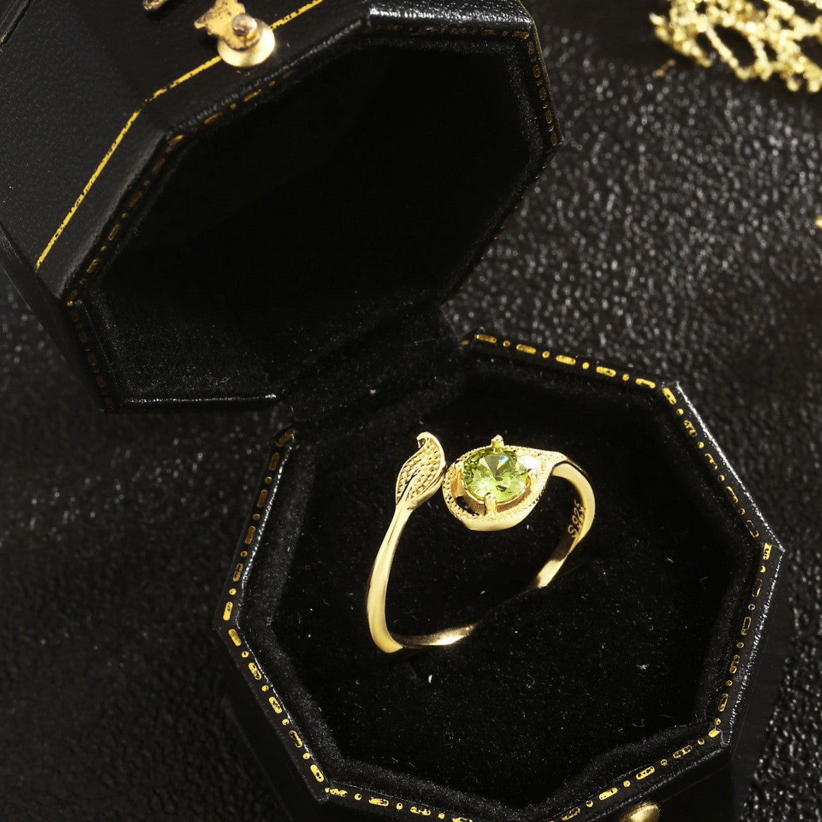 Water Drop Ring Sterling Silver Ring 18K Gold Plated Ring