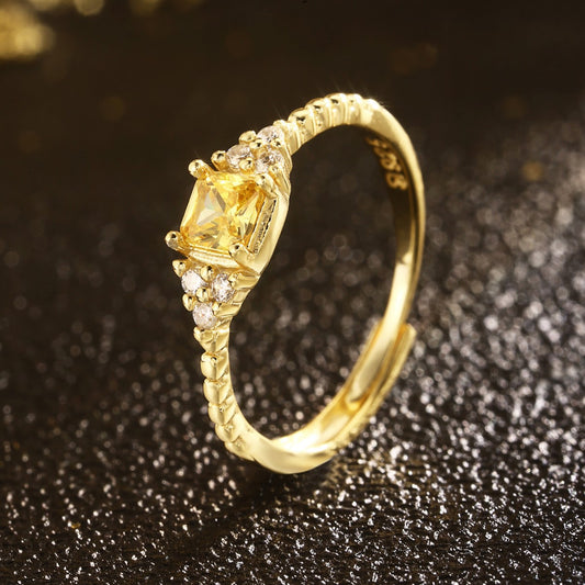Sterling Silver Ring 18K Gold Plated Ring