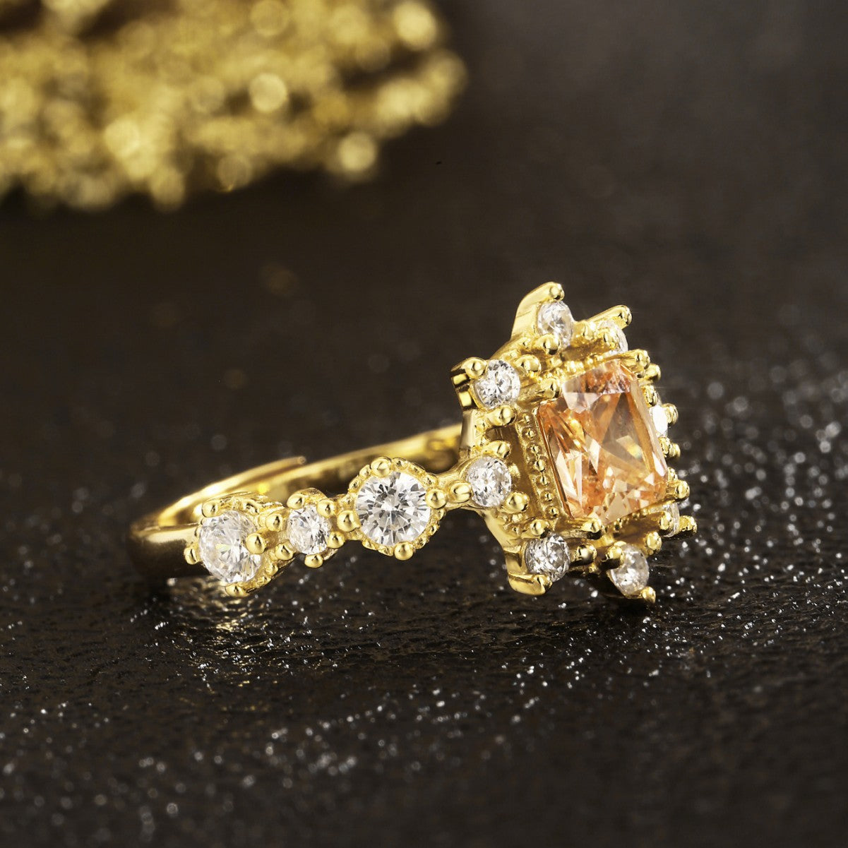 Sterling Silver Ring 18K Gold Plated Ring