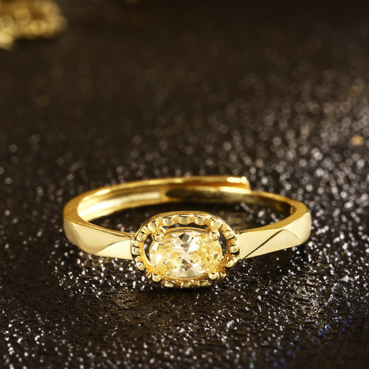 Sterling Silver Ring 18K Gold Plated Ring