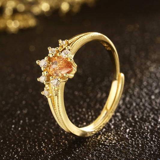 Crown Ring Sterling Silver Ring 18K Gold Plated Ring