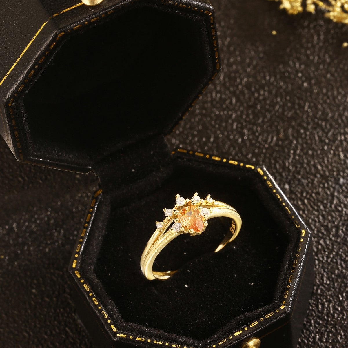 Crown Ring Sterling Silver Ring 18K Gold Plated Ring
