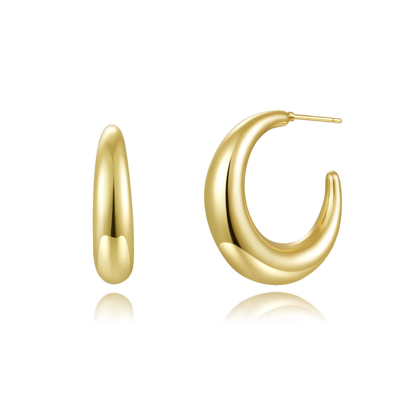 18k Gold plated earrings hoop