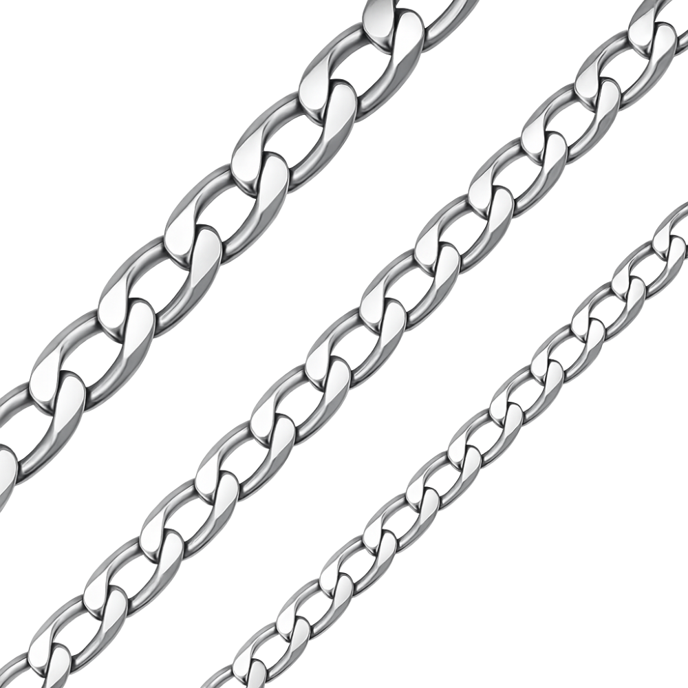 Cuban Link Chain Necklace – 316L Stainless Steel, 6–10mm